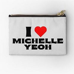 I Love Michelle Yeoh Black Zipper Pouch