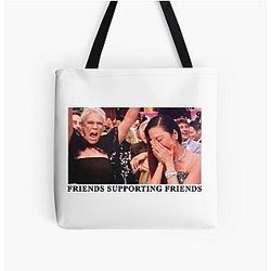Friends Supporting Friends (Michelle Yeoh and Jamie Lee Curtis) All Over Print Tote Bag