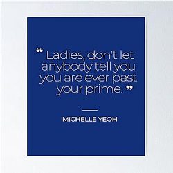 Michelle Yeoh Inspirational Quotes Poster