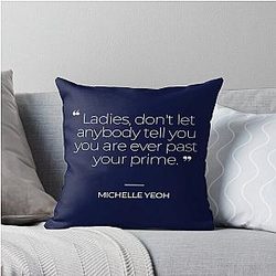 Michelle Yeoh Inspirational Quotes Throw Pillow