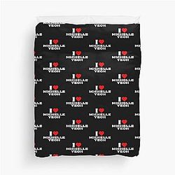 I Love Michelle Yeoh White Duvet Cover