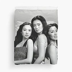 Young Zhang Ziyi Gong Li Michelle Yeoh Trio Hi Res Promo Photo Duvet Cover
