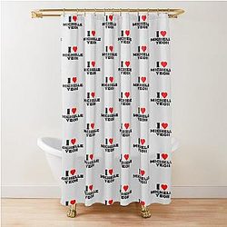 I Love Michelle Yeoh Black Shower Curtain