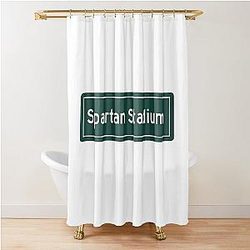 Michigan State Stadium Sign Shower Curtain