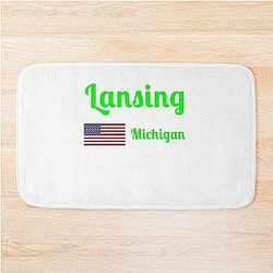 Lansing Michigan Stylish Prints Bath Mat