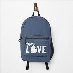 Michigan Loves All White Backpack
