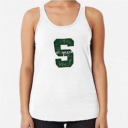 Michigan State Block S go green Racerback Tank Top