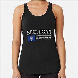 MICHIGAN State Flag Racerback Tank Top
