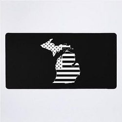 Michigan USA Flag Silhouette State Outline Desk Mat