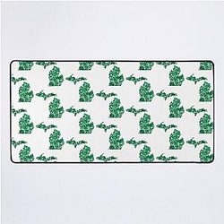 Green Michigan Abstract Art Desk Mat