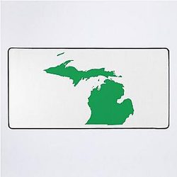 Green Michigan Design Desk Mat