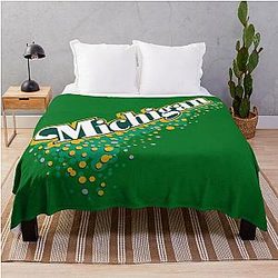 Michigan Throw Blanket with Vernors Logo