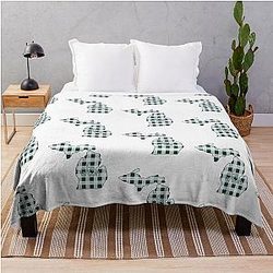 Go Michigan Throw Green Blanket