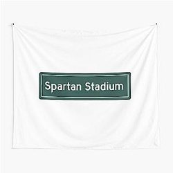 Michigan State Spartan Stadium Sign Tapestry
