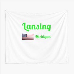 Lansing Michigan Stylish Prints Tapestry