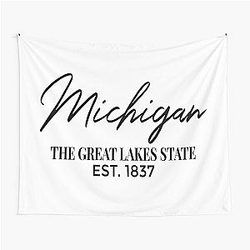 Michigan College Student Game Day Michigan University Travel Souvenir Sweatshirt Michigan State Sports Fan Mug American Football Match Day Tote Bag College Fan Gift Tapestry