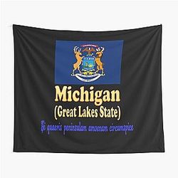 Michigan Color Print Tapestry