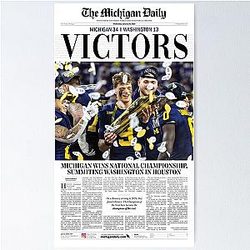 The Michigan Daily 11024 (Michigan vs Washington National Championship Game Poster)