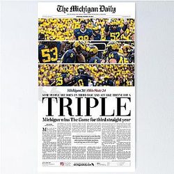 The Michigan Daily Front Cover Poster (Michigan vs. OSU)