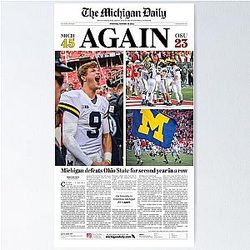 1130 The Michigan Daily Front Cover (Michigan OSU) Poster