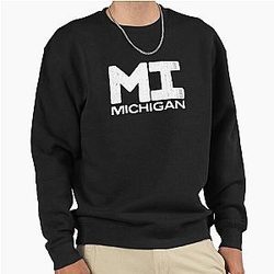 MI Michigan State Vintage Typography Pullover Sweatshirt