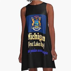 Michigan Color A-Line Dress