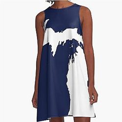 Pride of Michigan A Line Dress