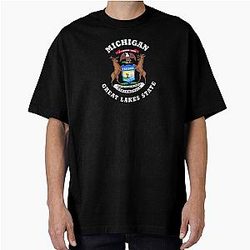 MICHIGAN GREAT LAKES STATE FLAG T-Shirt
