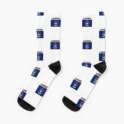 Lansing, Capital of Michigan. USA Socks