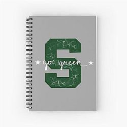 Michigan State Block S "Go Green" Spiral Notebook