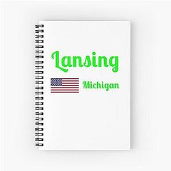 Lansing Michigan Stylish Prints Notebook