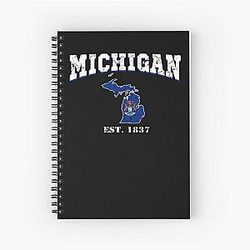 Michigan Established 1837 Spiral Notebook