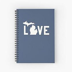 Michigan Love Spiral Notebook