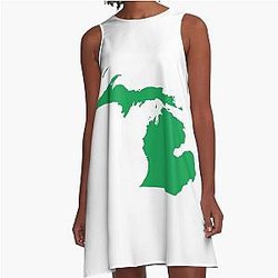 Green A-Line Dress