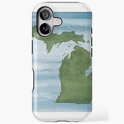 Watercolor Michigan iPhone Case