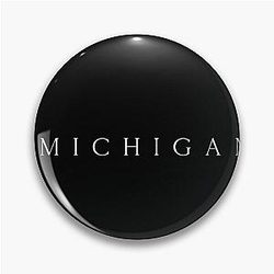 Michigan College Town Vintage Aesthetic Pin