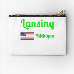 Lansing Michigan Stylish Zipper Pouch