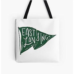 East Lansing Michigan Flag Tote Bag