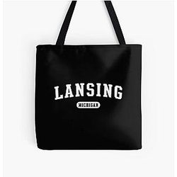 Lansing Michigan All Over Print Tote Bag