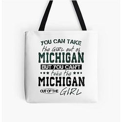 You Can Take the Girl Out of Michigan State Tote Bag