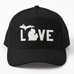 Michigan Love All White Baseball Cap