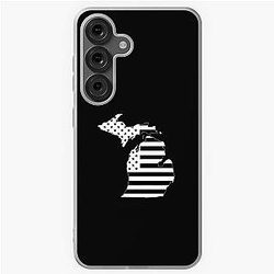 Michigan USA Flag Silhouette - Stars State Outline Samsung Galaxy Soft Case
