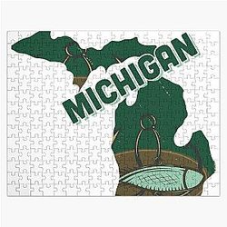 Michigan State Design for Michigan Lover Michigan Gift Idea Jigsaw Puzzle