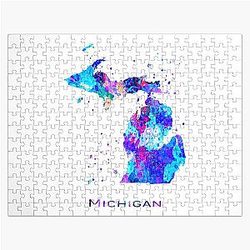 Michigan Map Jigsaw Puzzle