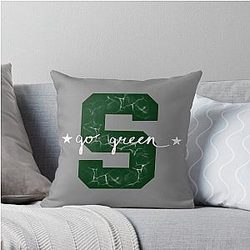 Michigan State Block S Throw Pillow
