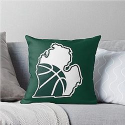 Michigan State Basketball Throw Pillow