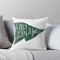 East Lansing Michigan Throw Pillow