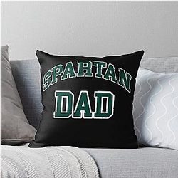 Spartan Dad Michigan State University Pride Throw Pillow