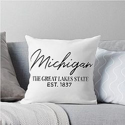 Michigan College Student Game Day Shirt, Michigan University Travel Souvenir Sweatshirt, Michigan State Fan Sports Mug, Michigan Football Match Day Tote Bag – College Fan Gift Throw Pillow