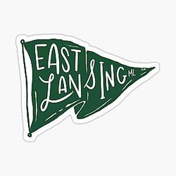 East Lansing Michigan State Flag Decal Sticker